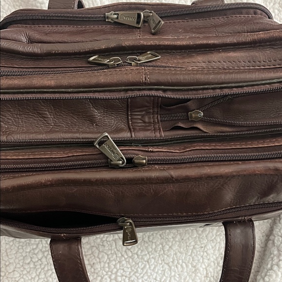Dark Brown Leather Men's Work Bag, Computer Bag - Picture 10 of 11